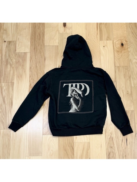 Taylor Swift Sweaters - Taylor Swift TTPD Black Hoodie Sweater